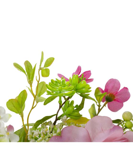 Northlight 22" Spring White Roses & Pink Peonies Wreaths, , hi-res, image 4