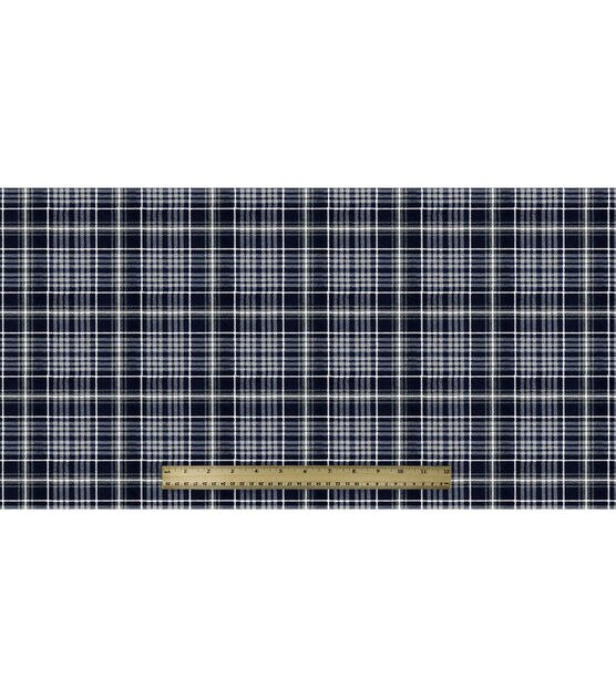 Navy & Grey Plaid Super Snuggle Flannel Fabric, , hi-res, image 4