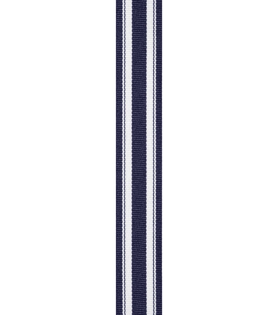 Offray 7/8" x 9' Mono Center Stripes Woven Ribbon, , hi-res, image 3