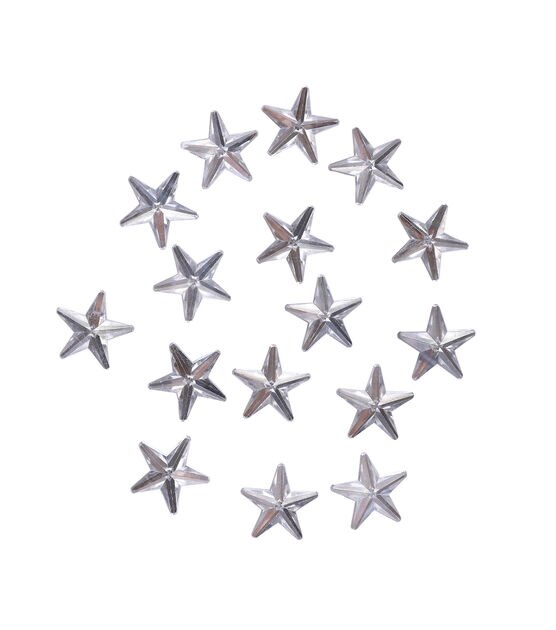 14mm Star Crystal Plastic Rhinestones 38pk by hildie & jo, , hi-res, image 2
