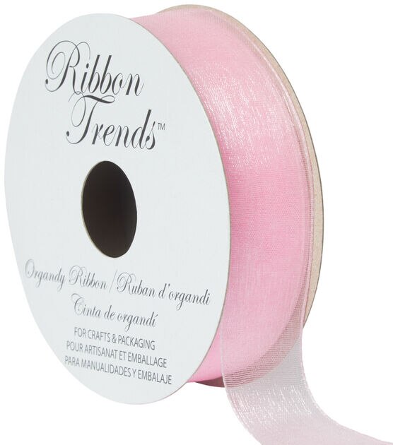 Ribbon Trends Organdy Ribbon 7/8'' Pink Solid