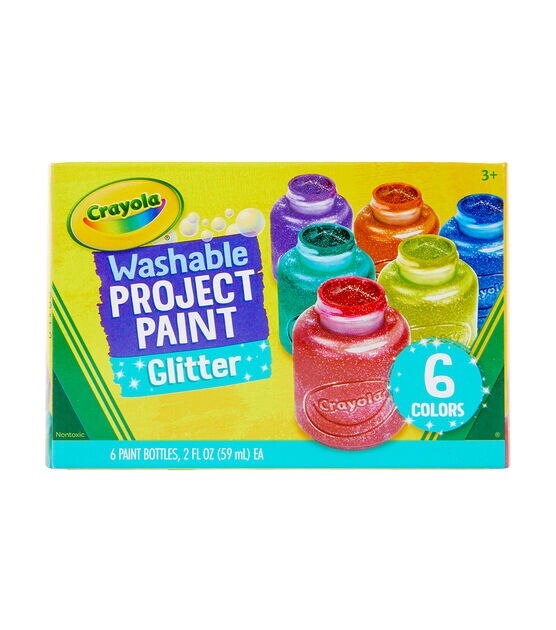Crayola 2oz Washable Glitter Paint Bottles 6ct