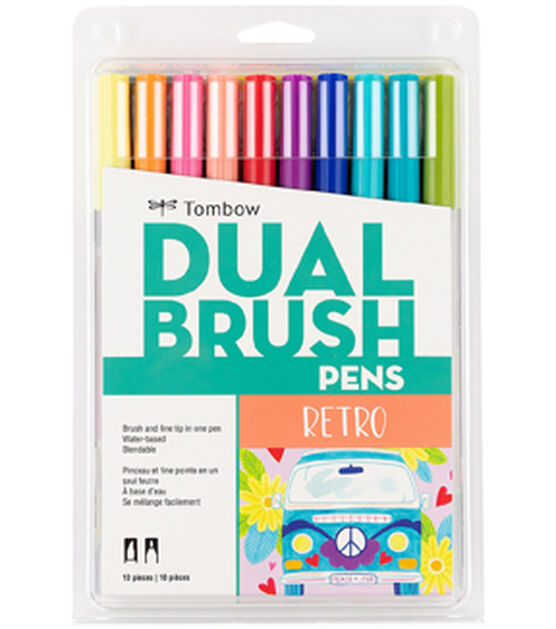 Tombow Dual Brush Pen Retro Set 10pc