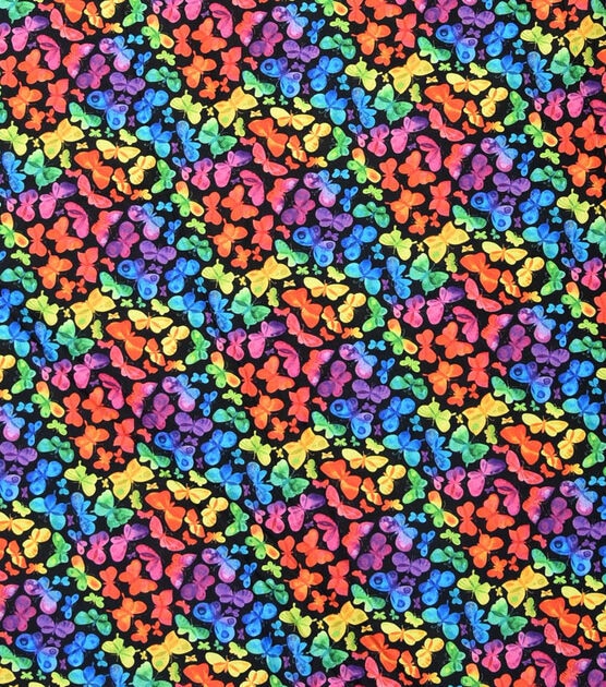 Multicolor Butterflies Quilt Cotton Fabric by Keepsake Calico
