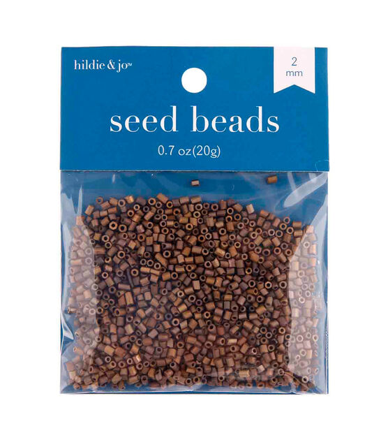 2mm Brown Plated Seed Beads by hildie & jo