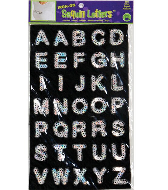 Hello Hobby Collegiate Flocked Iron-On Letters 3 Sheets - White - 1.75 in