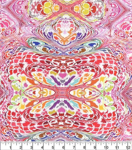 Multicolor Kaleidoscope Quilt Cotton Fabric by Keepsake Calico, , hi-res, image 2