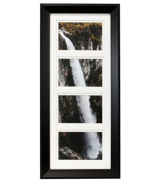 BP 4 Photo 8" x 20" Black Collage Frame