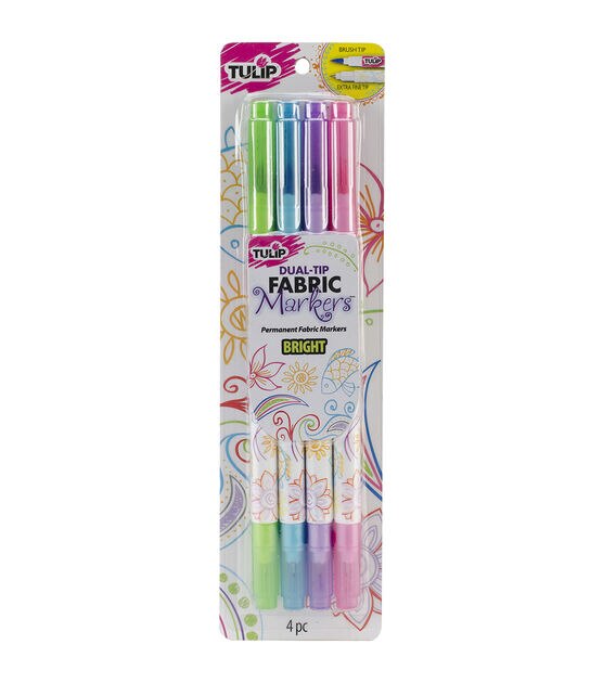 Tulip Fine Tip Primary Color Fabric Markers - 6 Pack - Marker