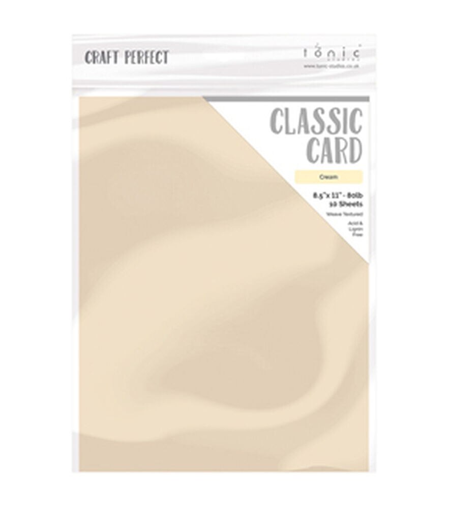 Craft Perfect Weave Texture 80lb Cardstock 12x12 5/Pkg-Ivory