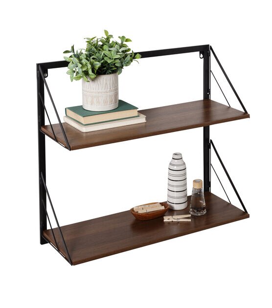Honey Can Do Multi Purpose Two Tier Floating Shelf