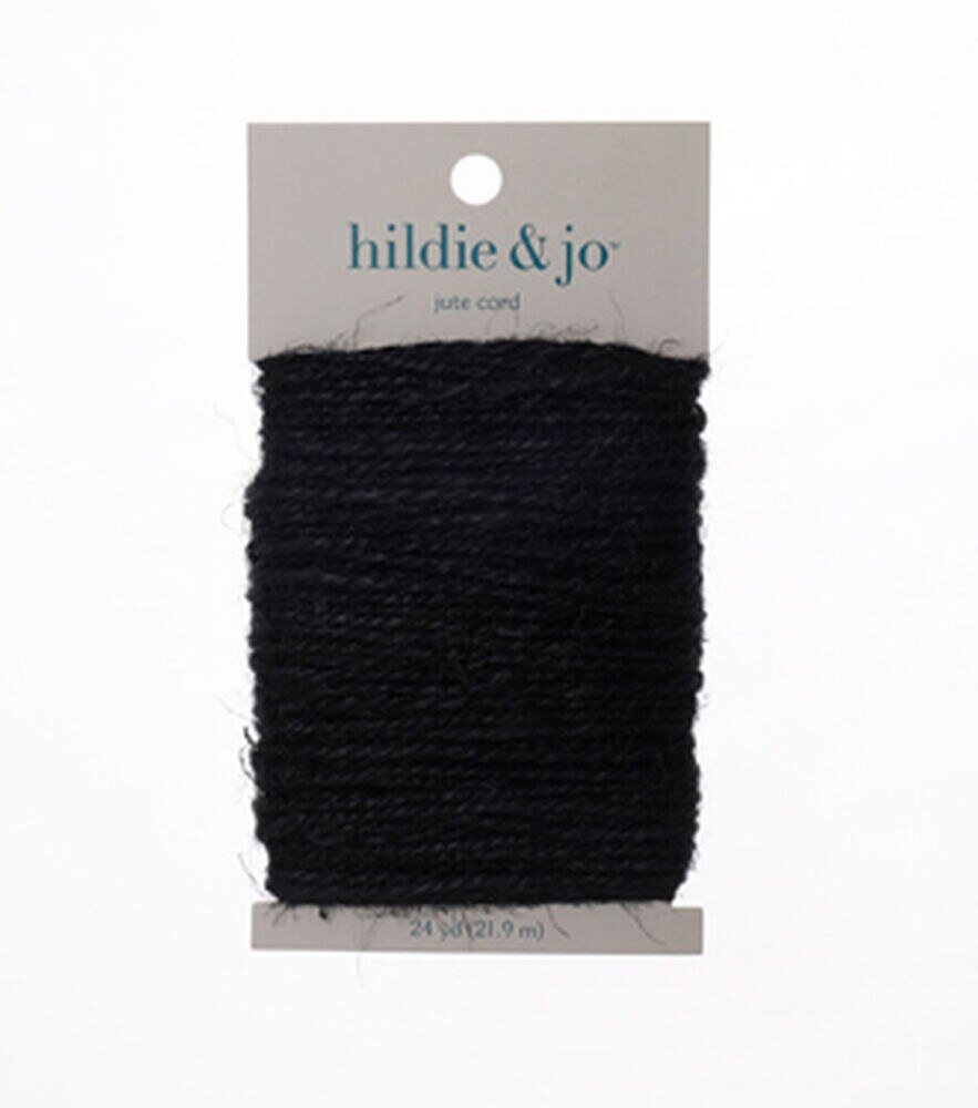 24yds Soft Jute Cord by hildie & jo, Black Bean, swatch