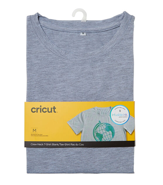 Cricut Gray Infusible Ink Men's Crew Neck T Shirt Blank, , hi-res, image 1