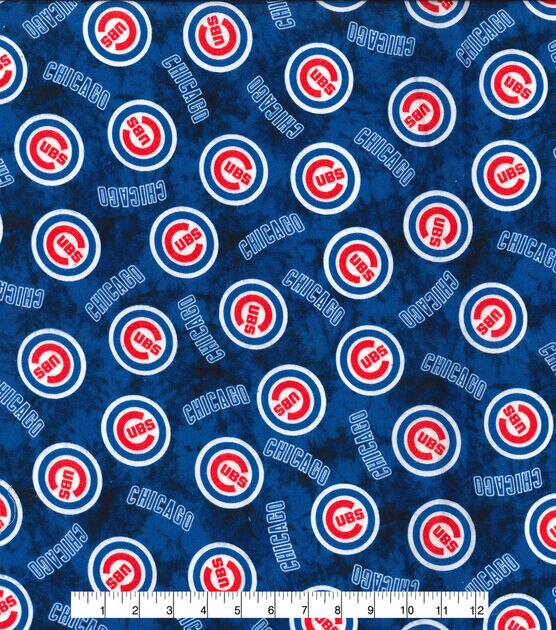 Fabric Traditions Chicago Cubs Flannel Fabric Tie Dye, , hi-res, image 2