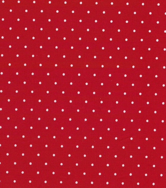 White Dots on Red Quilt Cotton Fabric by Quilter's Showcase