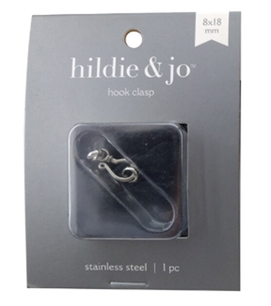 8mm x 18mm Stainless Steel Hook Clasp by hildie & jo