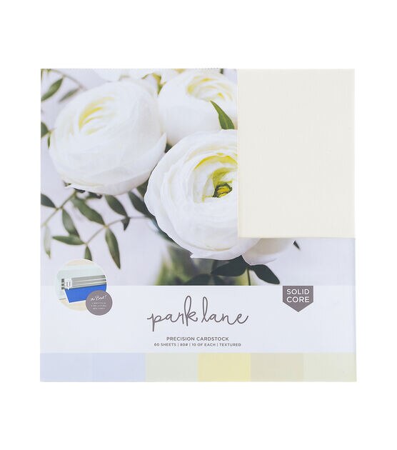 12 x 12 White & Cream Precision Cardstock Paper Pack 60ct by