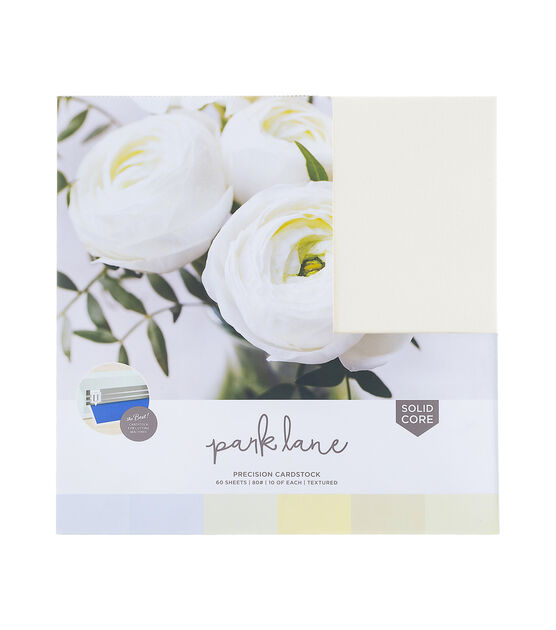 12" x 12" White & Cream Precision Cardstock Paper Pack 60ct by Park Lane