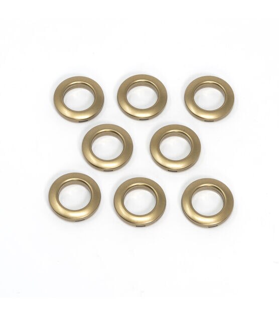 Dritz Home 1" Round Curtain Grommets, 8 Sets, Antique Gold, , hi-res, image 2