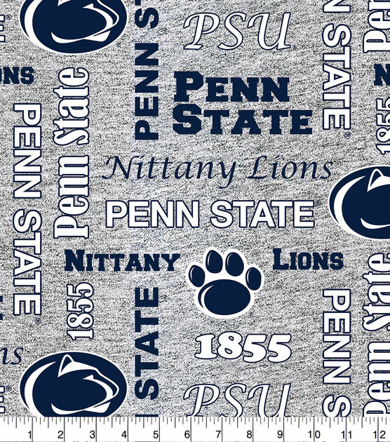 Penn State Nittany Lions Fleece Fabric Heather Verbiage