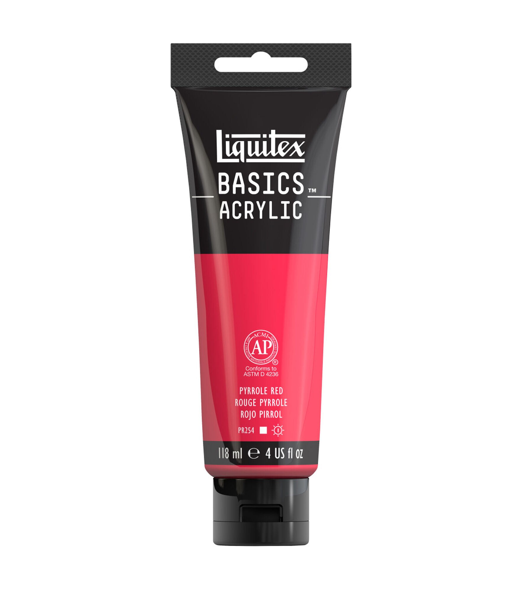 Liquitex Basics 4 oz Acrylic Paints 1PK, Pyrrole Red, hi-res