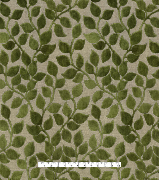 P/K Lifestyles Multi-Purpose Velvet Lovely Leaf forest swatch, , hi-res, image 4