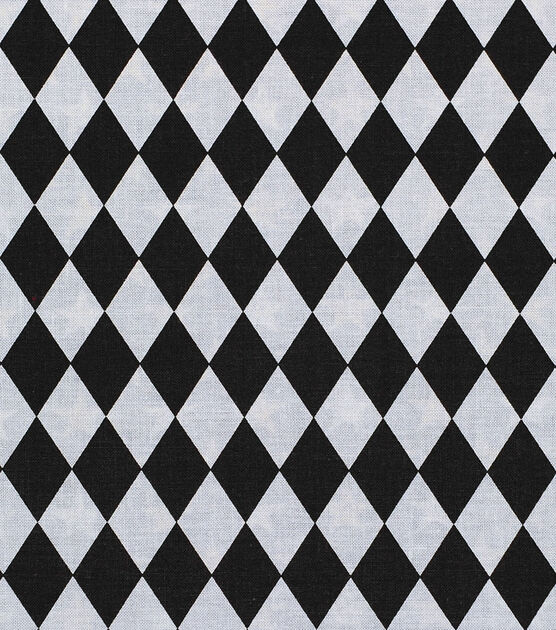 Black & White Diamond Quilt Cotton Fabric by Keepsake Calico, , hi-res, image 2
