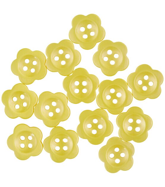 5/8" Flower 4 Hole Buttons 13pk, , hi-res, image 3