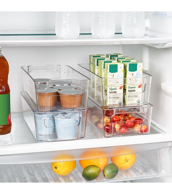 Honey Can Do 12.5" Clear Refrigerator Organizer Bins 4ct, , hi-res, image 3