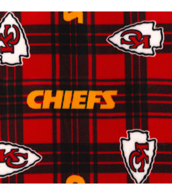 Fabric Traditions Kansas City Chiefs Fleece Fabric Plaid, , hi-res, image 2