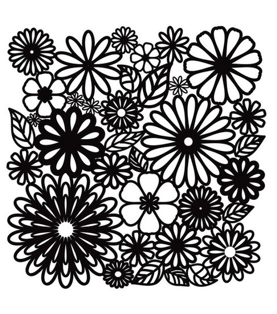 Crafter's Workshop 12"x12" Template Flower Frenzy