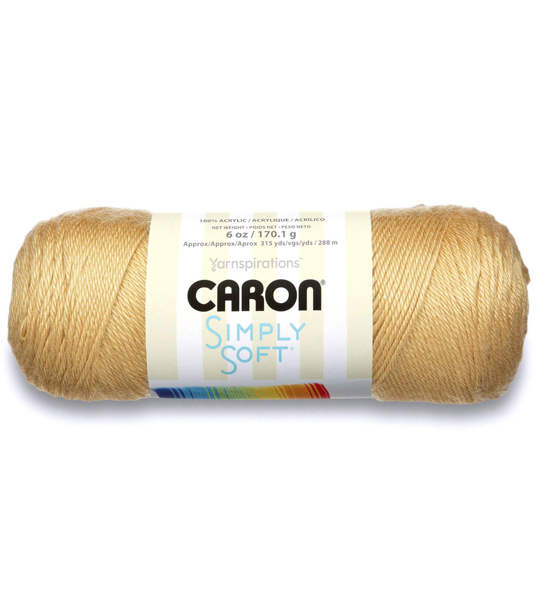 Caron Simply Soft 315yds Worsted Acrylic Yarn, Autumn Maize, hi-res