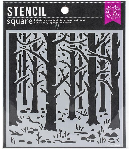 Hero Arts Stencil 6'' x 6'' Woodland Forest