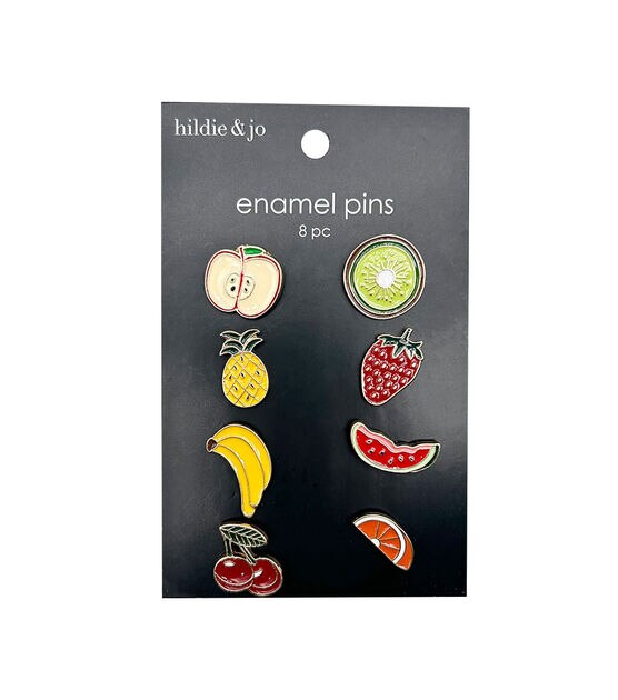 8ct Fruit Enamel Pins by hildie & jo