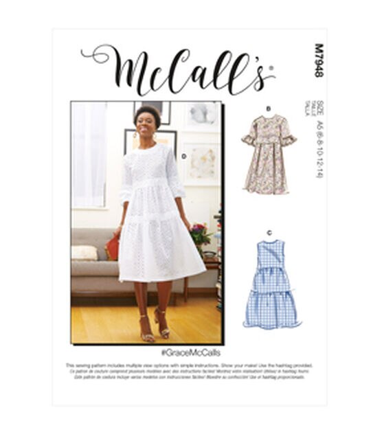 mccalls sewing patterns Dress 7510 Size 12-14-16