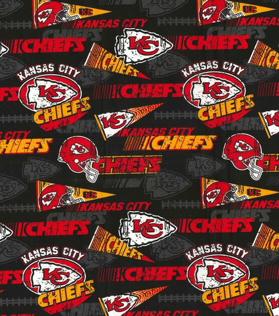 Fabric Traditions Kansas City Chiefs Cotton Fabric Retro, , hi-res, image 2