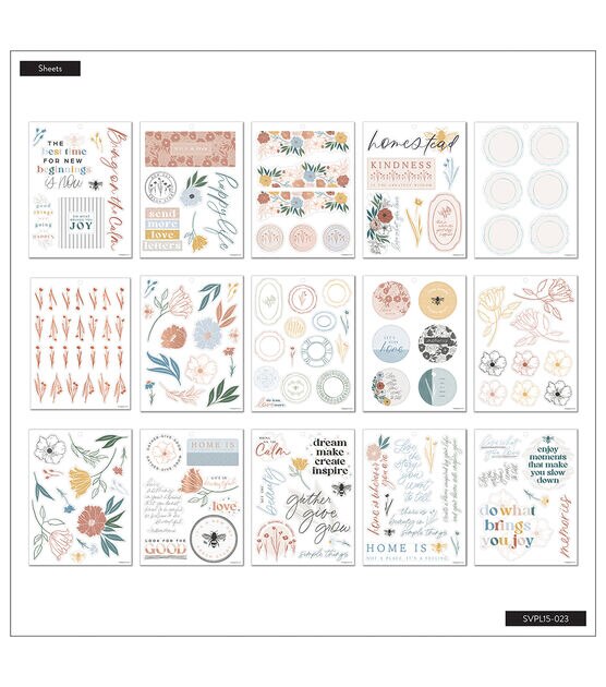 145pc Large Homesteader Happy Planner Stickers, , hi-res, image 3