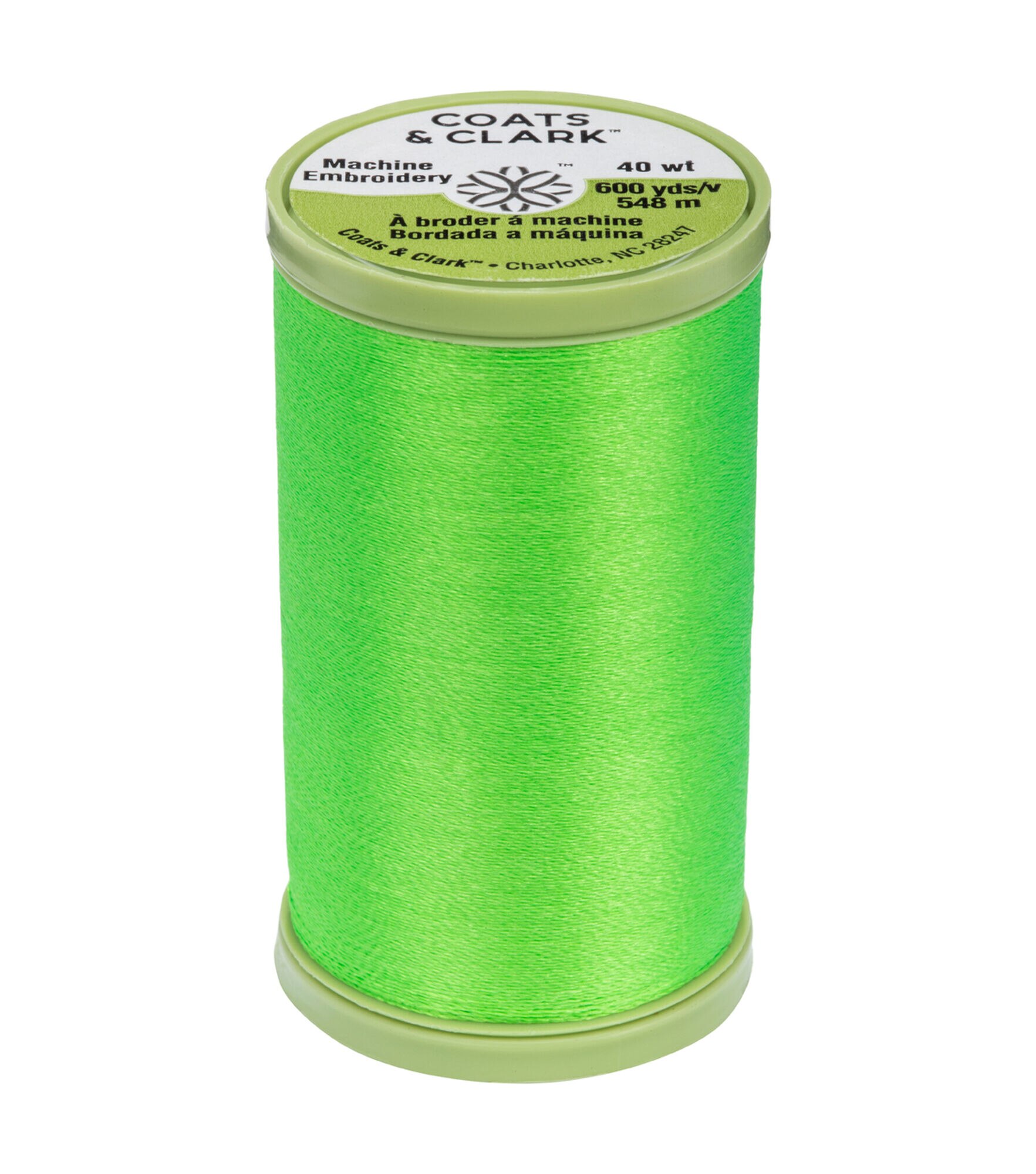 Coats & Clark Trilobal Embroidery Thread, Neon Green, hi-res