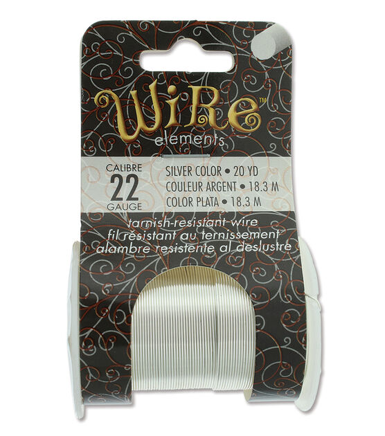 Wire Elements 22 Gauge 20yds Tarnish Resistant Wire Silver