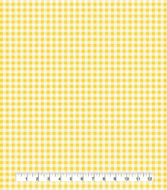 Yellow Checks Quilt Cotton Fabric by Keepsake Calico