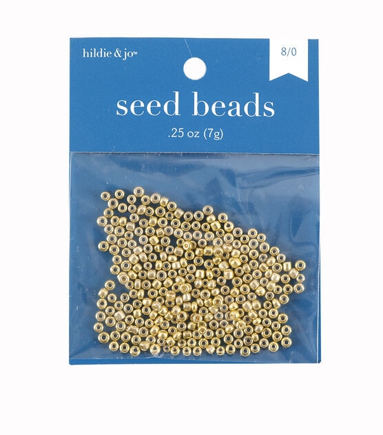 0.2oz Gold Glass Seed Beads by hildie & jo