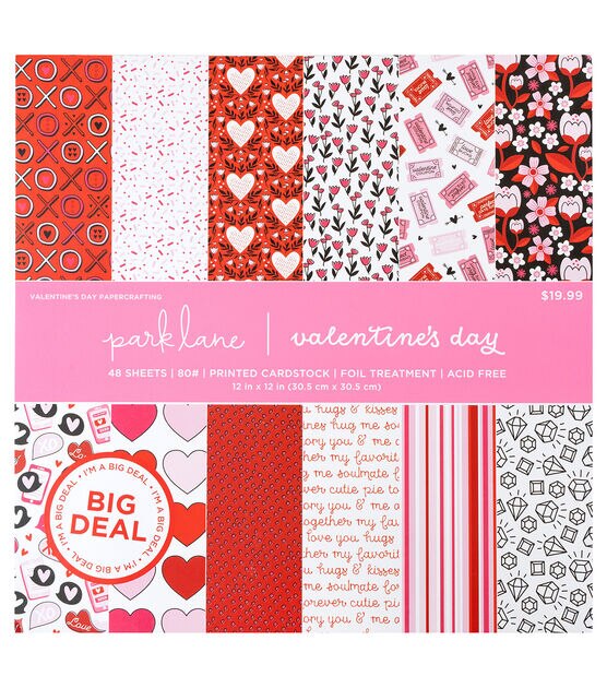 Park Lane RNAB0BZQLLS9R cardstock 12x12 variety pack, 58 sheets - textured  scrapbook paper for card making and paper craft projects - double sided je