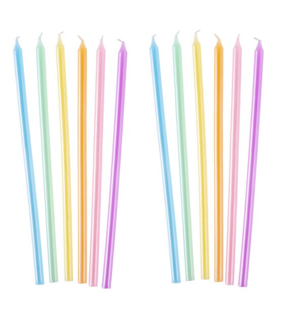 6" Pastel Birthday Candles 12ct by STIR, , hi-res, image 2