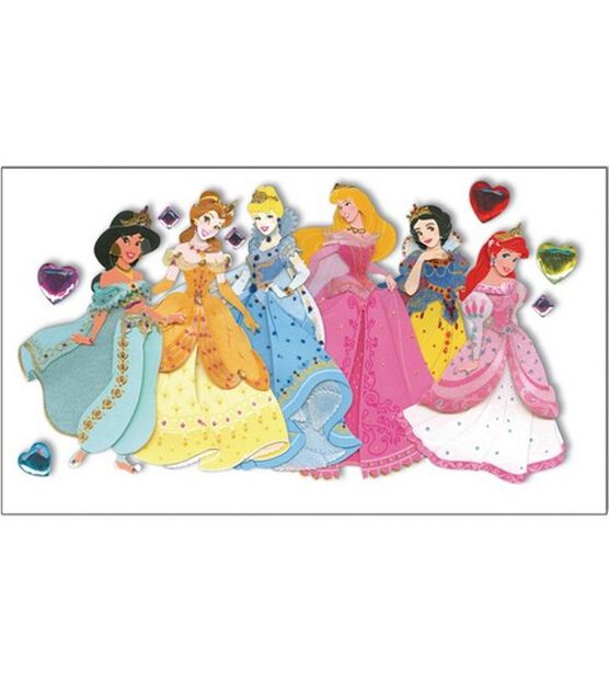 Disney Princess Jewels Le Grande Dimensional Stickers Multiple Princesses