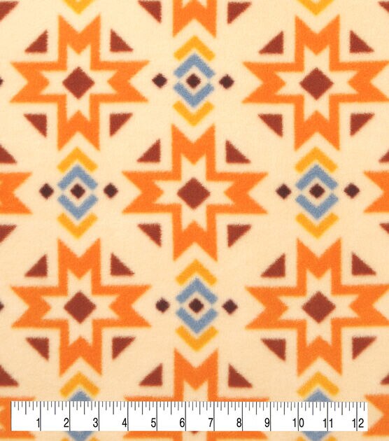 Desert Aztec Pattern Anti Pill Fleece Fabric, , hi-res, image 2