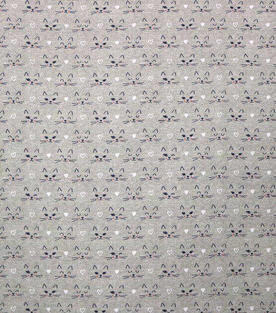 Hearts and Whiskers Super Snuggle Flannel Fabric, , hi-res, image 2