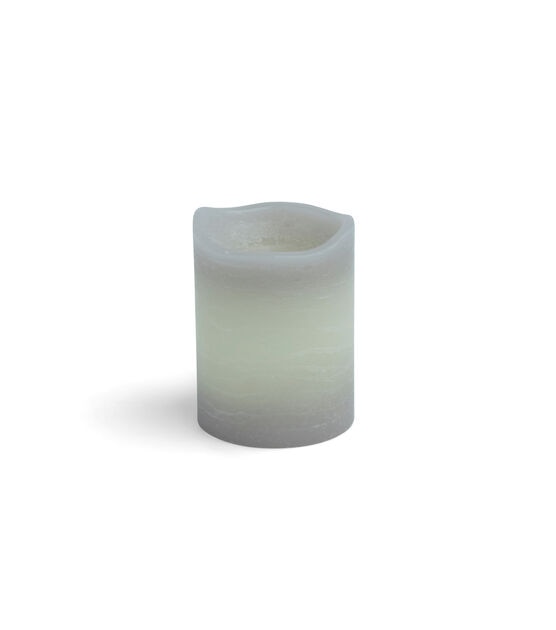 3" x 4" LED Warm Gray Inglow Rustic Pillar Candle by Hudson 43, , hi-res, image 2