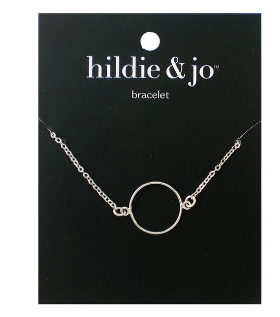 8" Silver Metal Open Circle Bracelet by hildie & jo