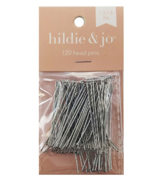 120ct Silver Thick Metal Head Pins by hildie & jo