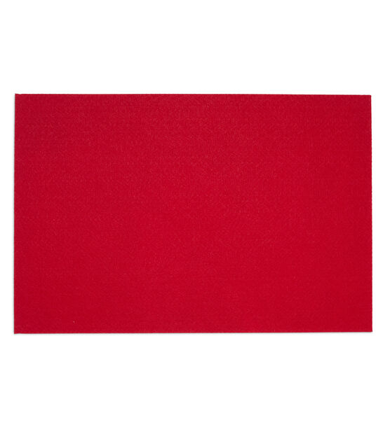 Iooleem Red Felt Sheets, Self-Adhesive Felt Sheets, 30pcs 7x11.3(Close to A4 Size - 18x28.5 cm), Pre-Cut Felt Sheets for Crafts, Craft Felt Fabric